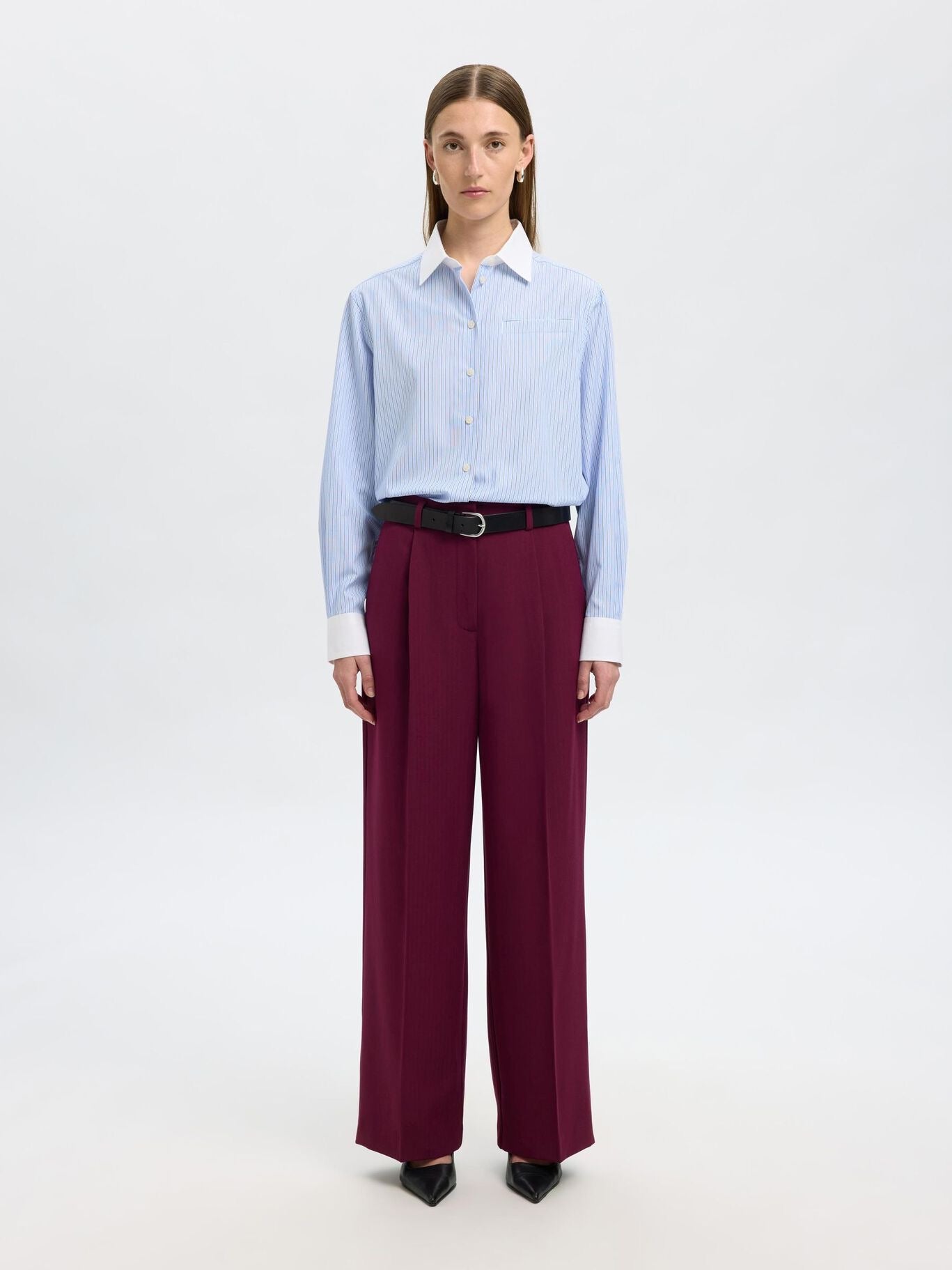 SELECTED FILINA RELAXED BLUE STRIPE SHIRT