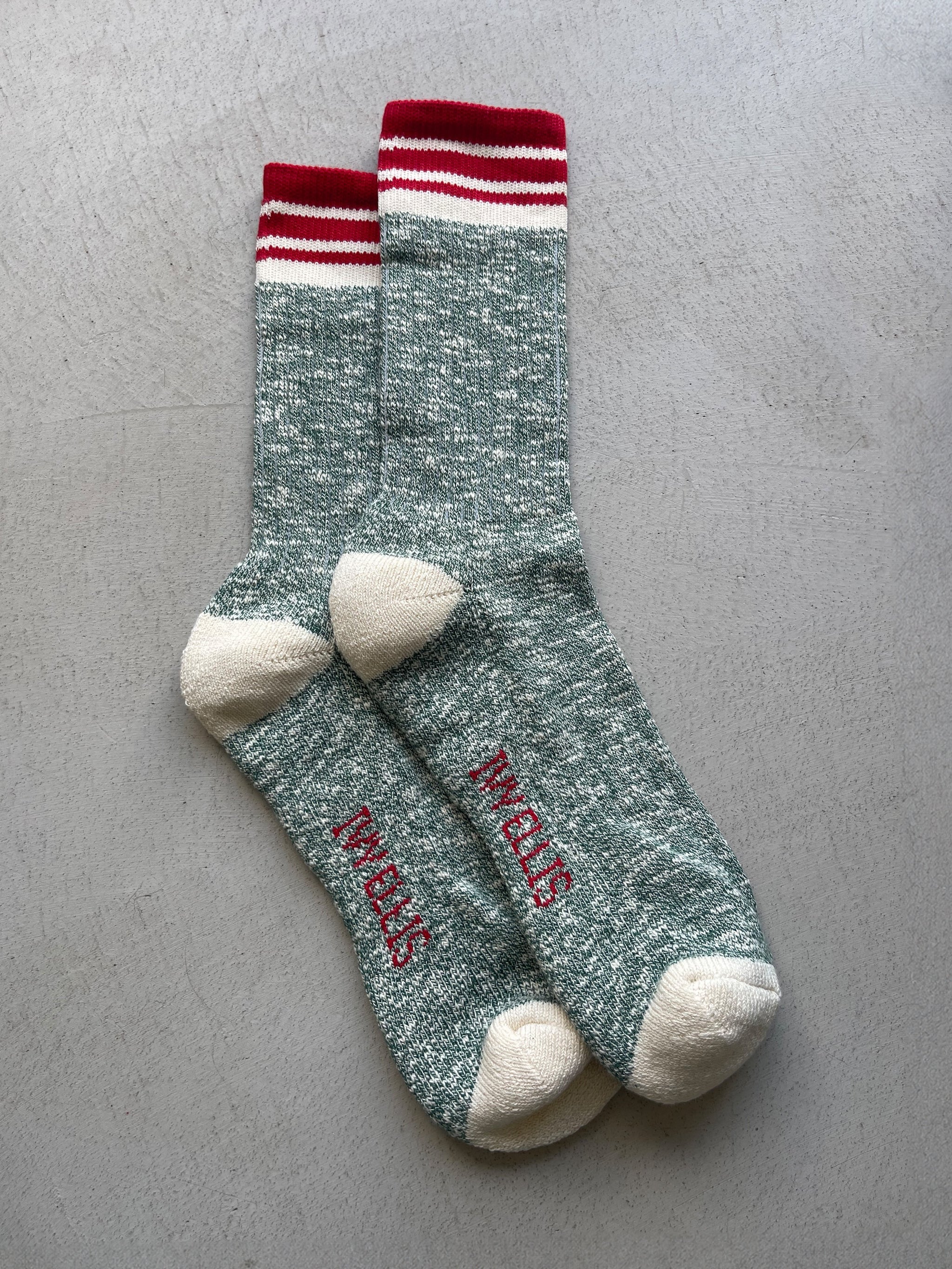 IVY ELLIS SPORTS SOCKS MELVICH GRN/RED