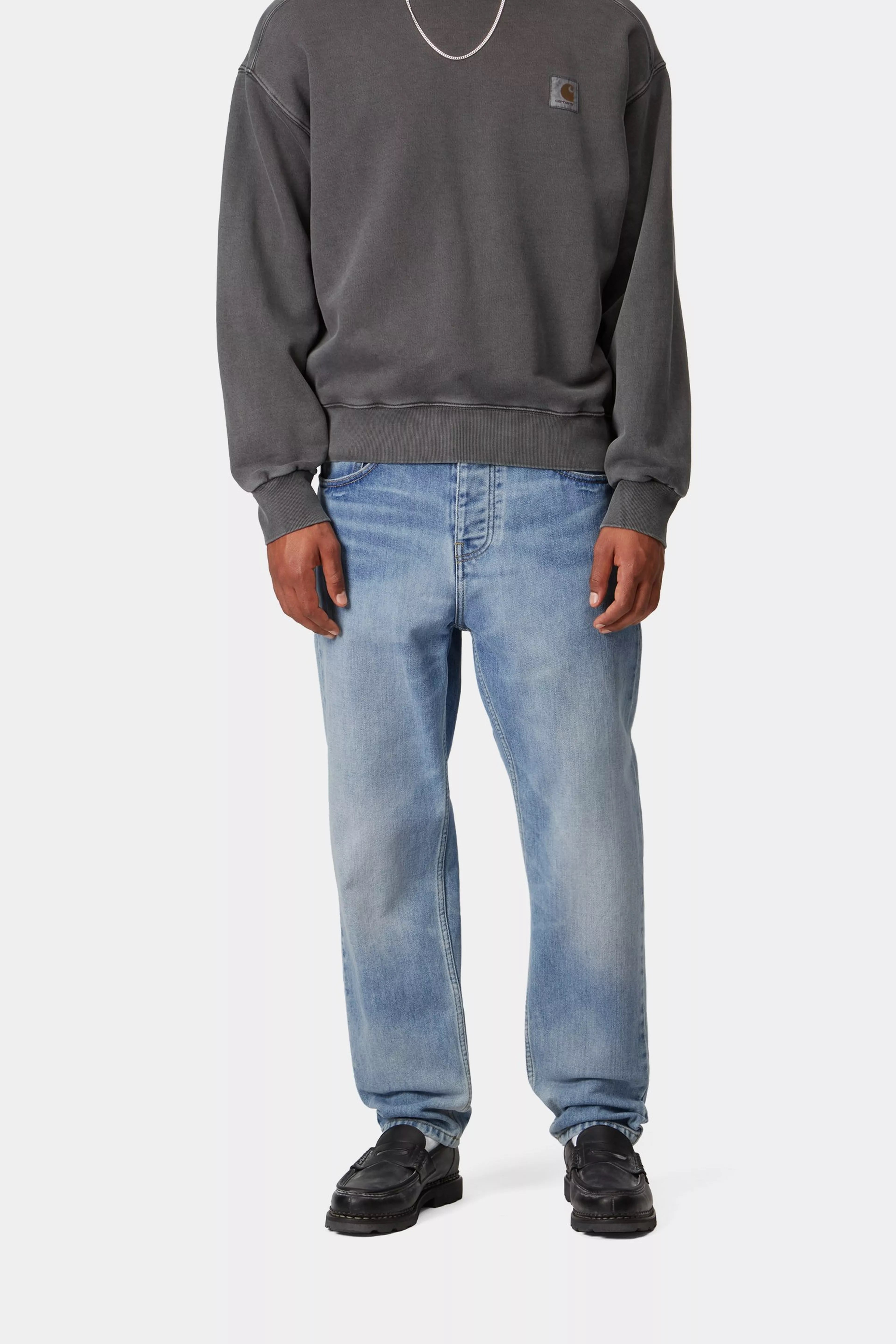 CARHARTT WIP NEWEL DENIM BLUE LIGHT USED WASH