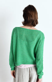 AMERICAN VINTAGE  DUMY GREEN MELANGE CARDIGAN