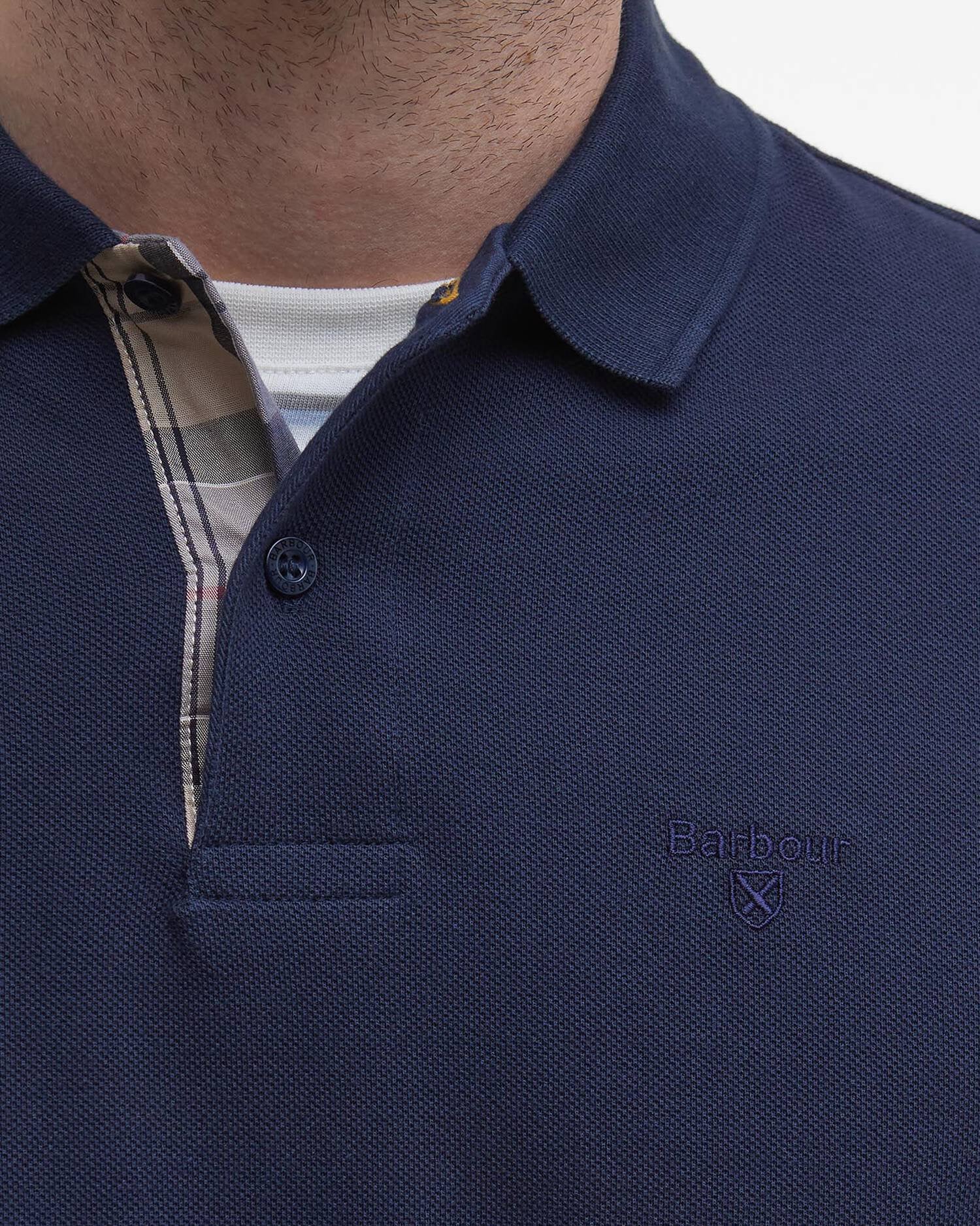 BARBOUR POLO LS NAVY