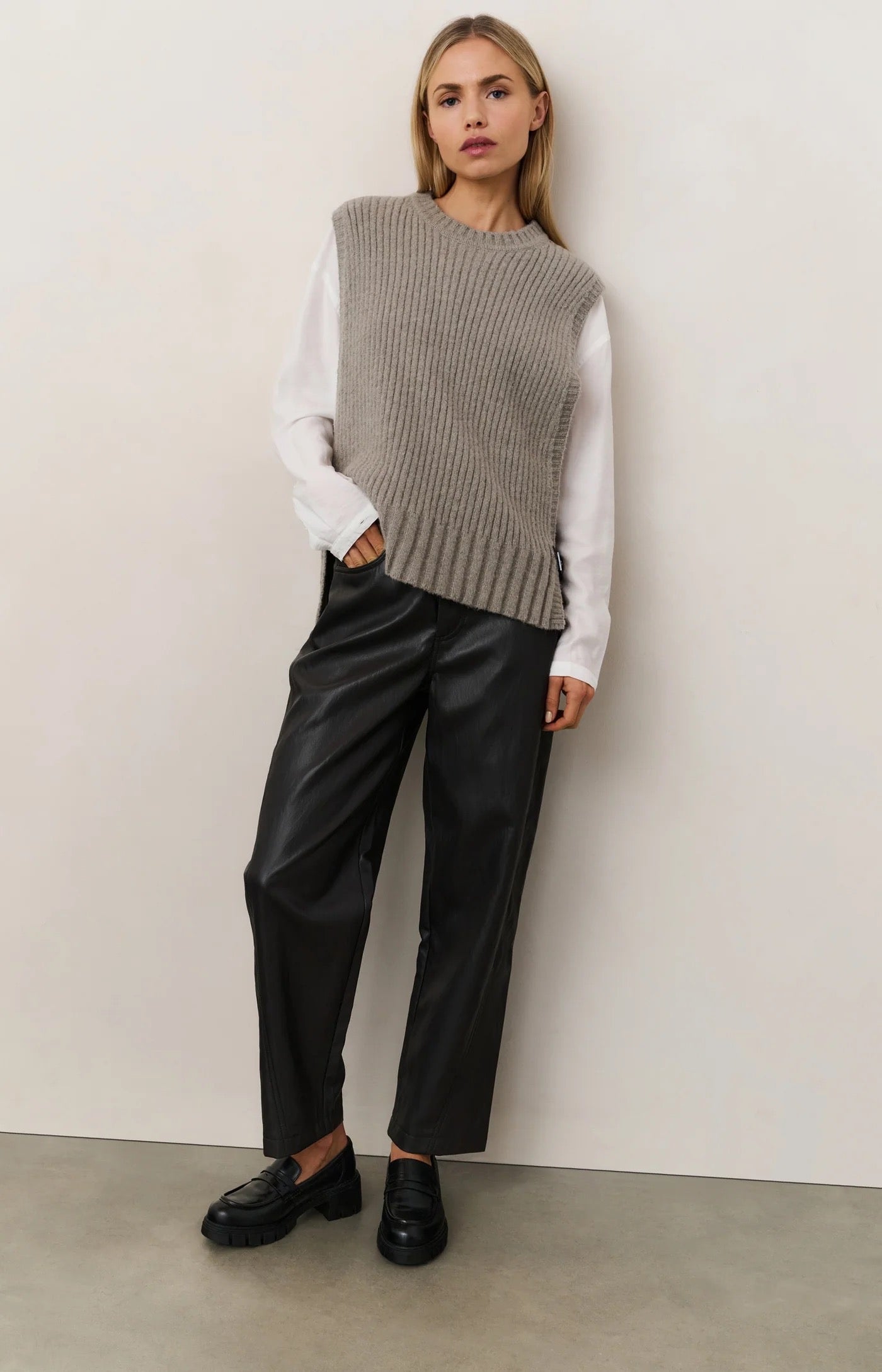 YAYA TANK SIDE BUCKLES CAPERS MELANGE