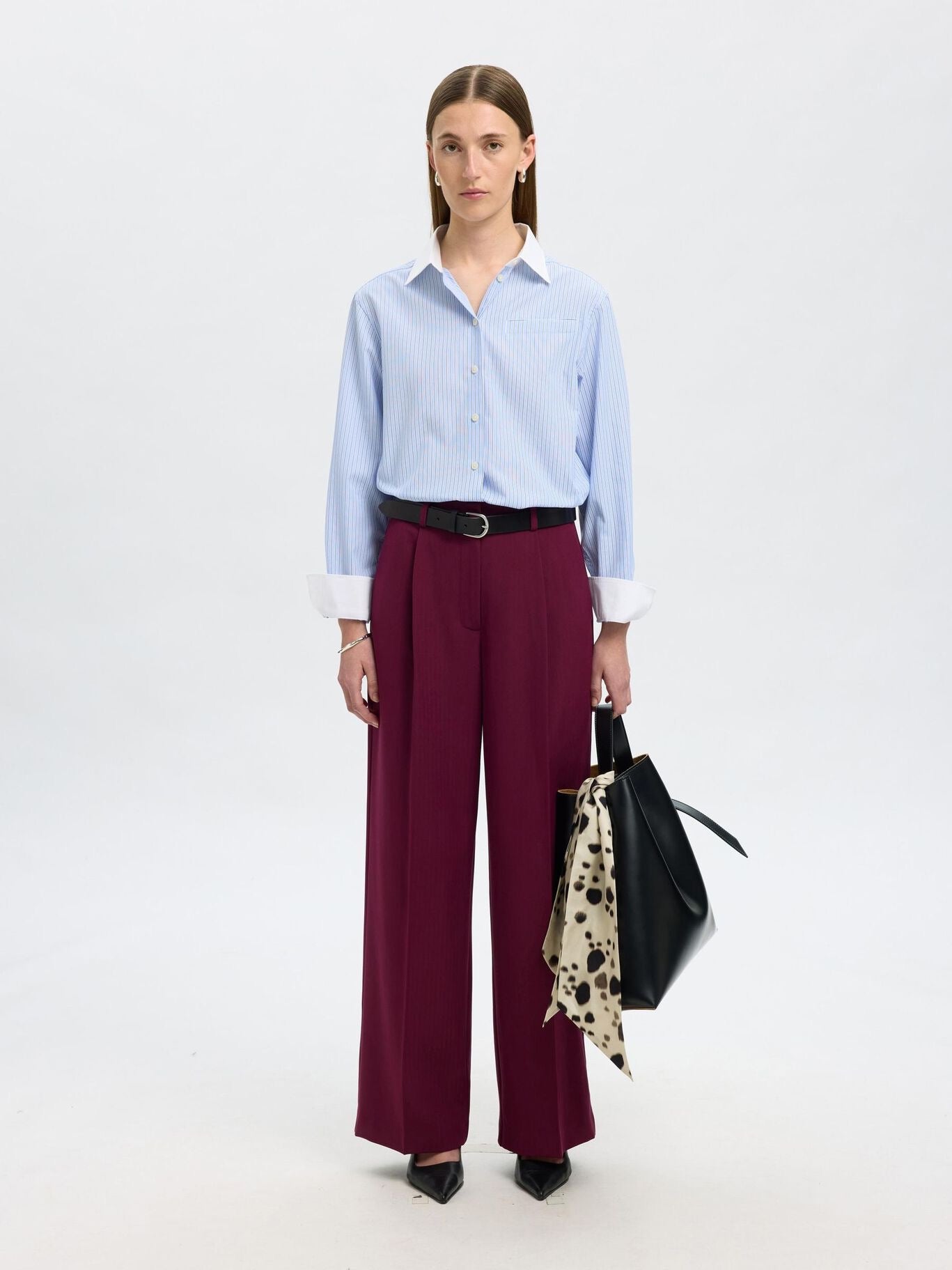 SELECTED FILINA RELAXED BLUE STRIPE SHIRT