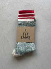 IVY ELLIS SPORTS SOCKS MELVICH GRN/RED