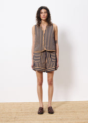 FRNCH CAMILA REVERSIBLE BLEU JEAN WAISTCOAT