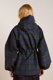 DAMSON MADDER LIU RAINCOAT NAVY CHECK