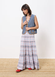 FRNCH CAMILA REVERSIBLE BLEU JEAN WAISTCOAT
