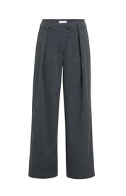 YAYA  WOVEN WIDE TRS CAT BLACK MELANGE