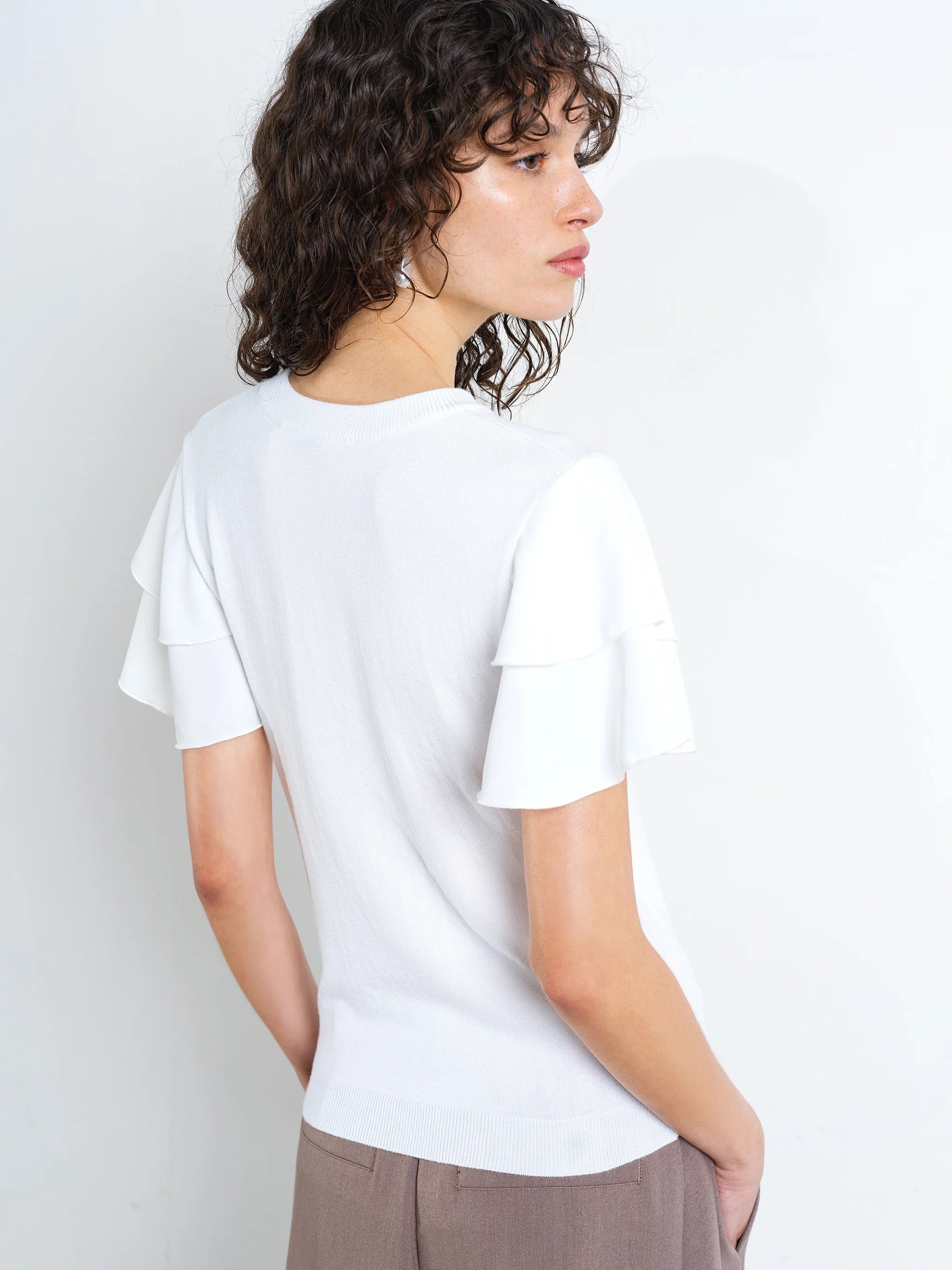 FRENCH CONNECTION  AYLAA KRISTA LINEN WHITE
