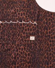 DAMSON MADDER APRON DARK LEOPARD/LILAC