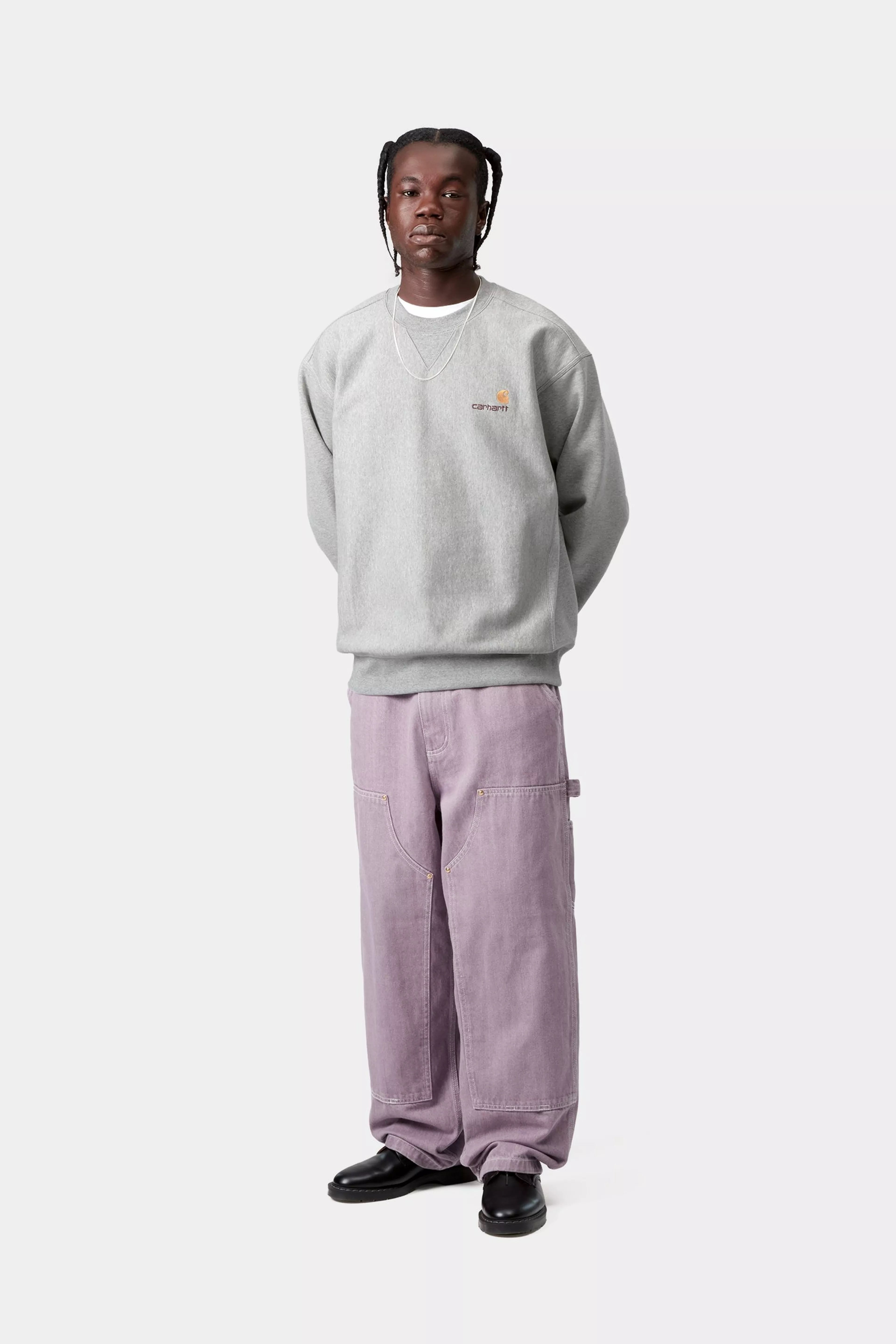 CARHARTT WIP  AMERICAN SCRIPT GREY HEATHER