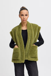 ICHI GILET GIZLA MAYFLY GREEN