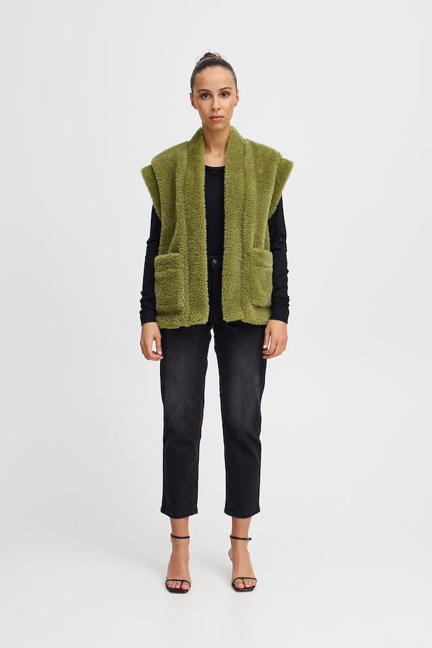 ICHI GILET GIZLA MAYFLY GREEN