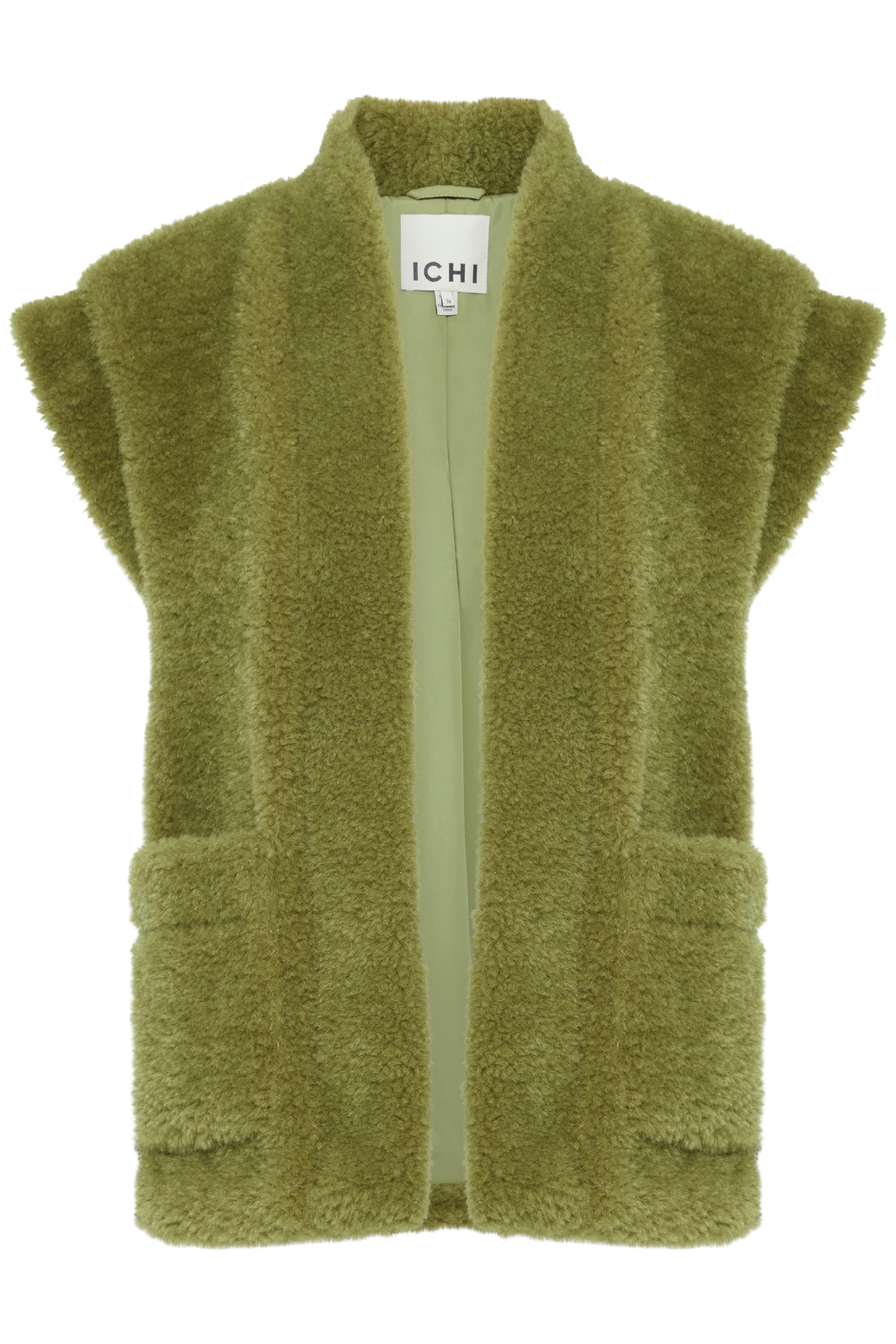 ICHI GILET GIZLA MAYFLY GREEN