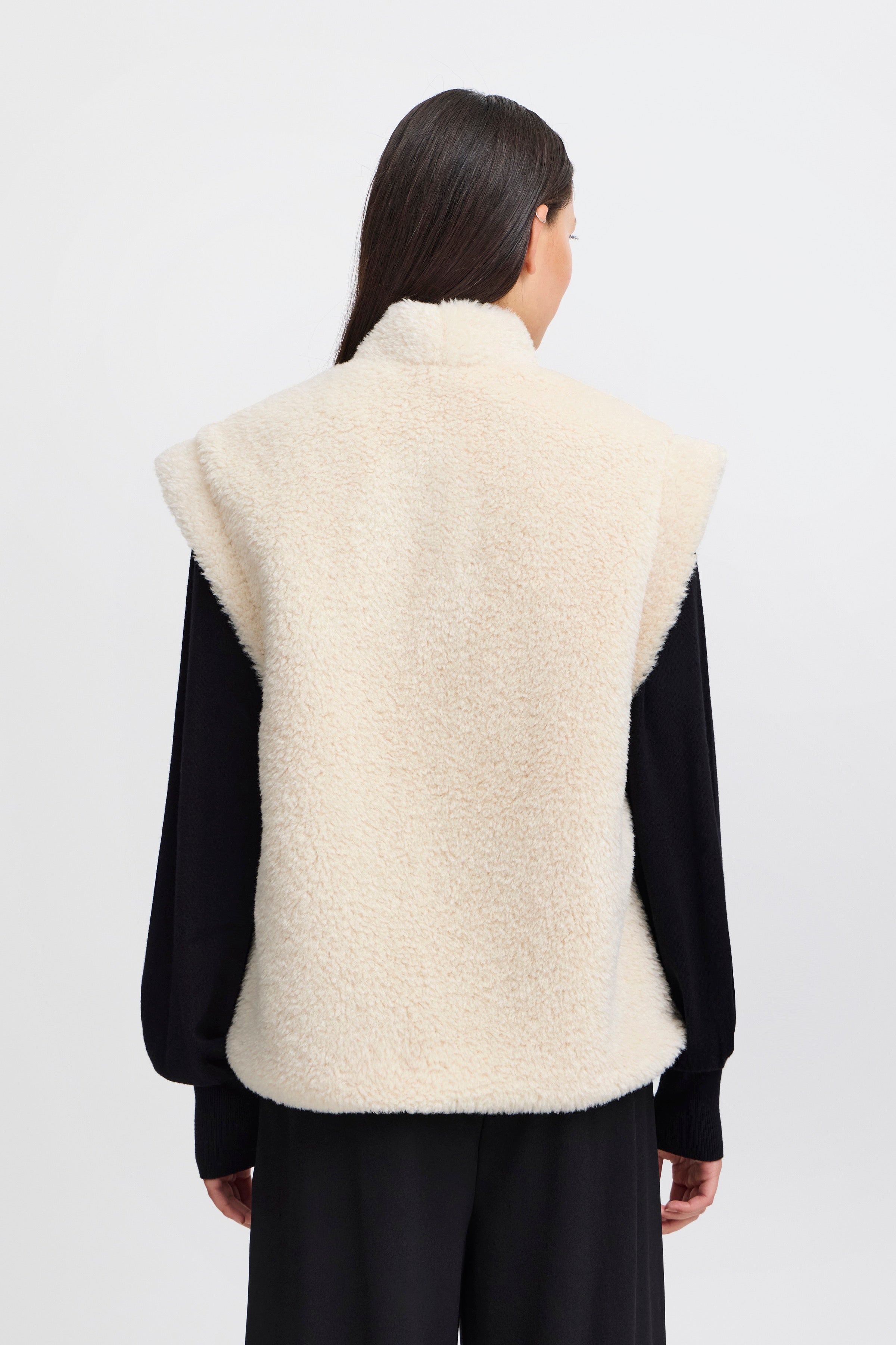 ICHI GIZLA GILET BIRCH CREAM