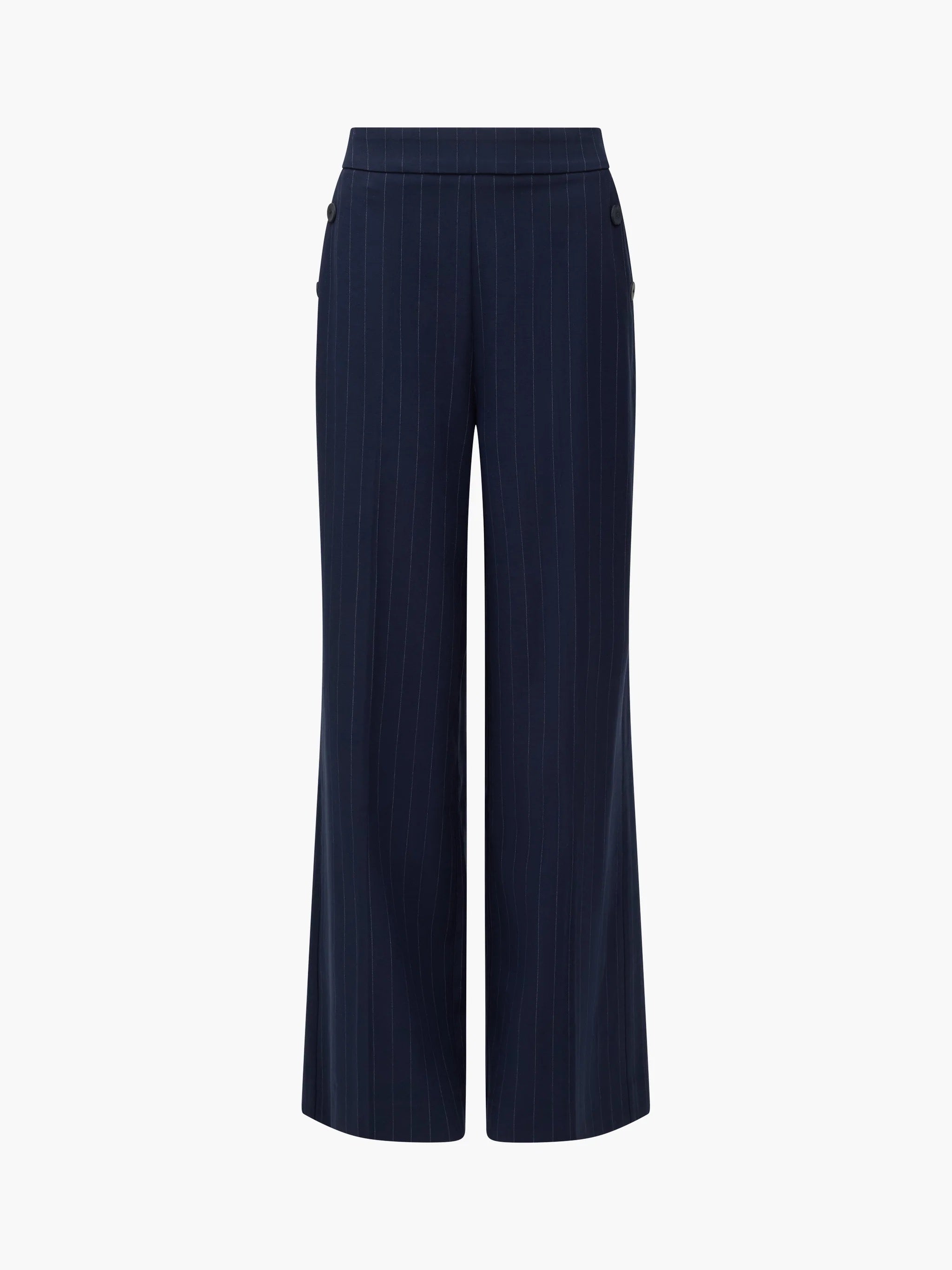 FRENCH CONNECTION ALIA PINSTRIPE NAVY-LINEN WHITE