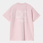 CARHARTT WIP  ROTATION  T SHIRT AIR PINK/WHITE
