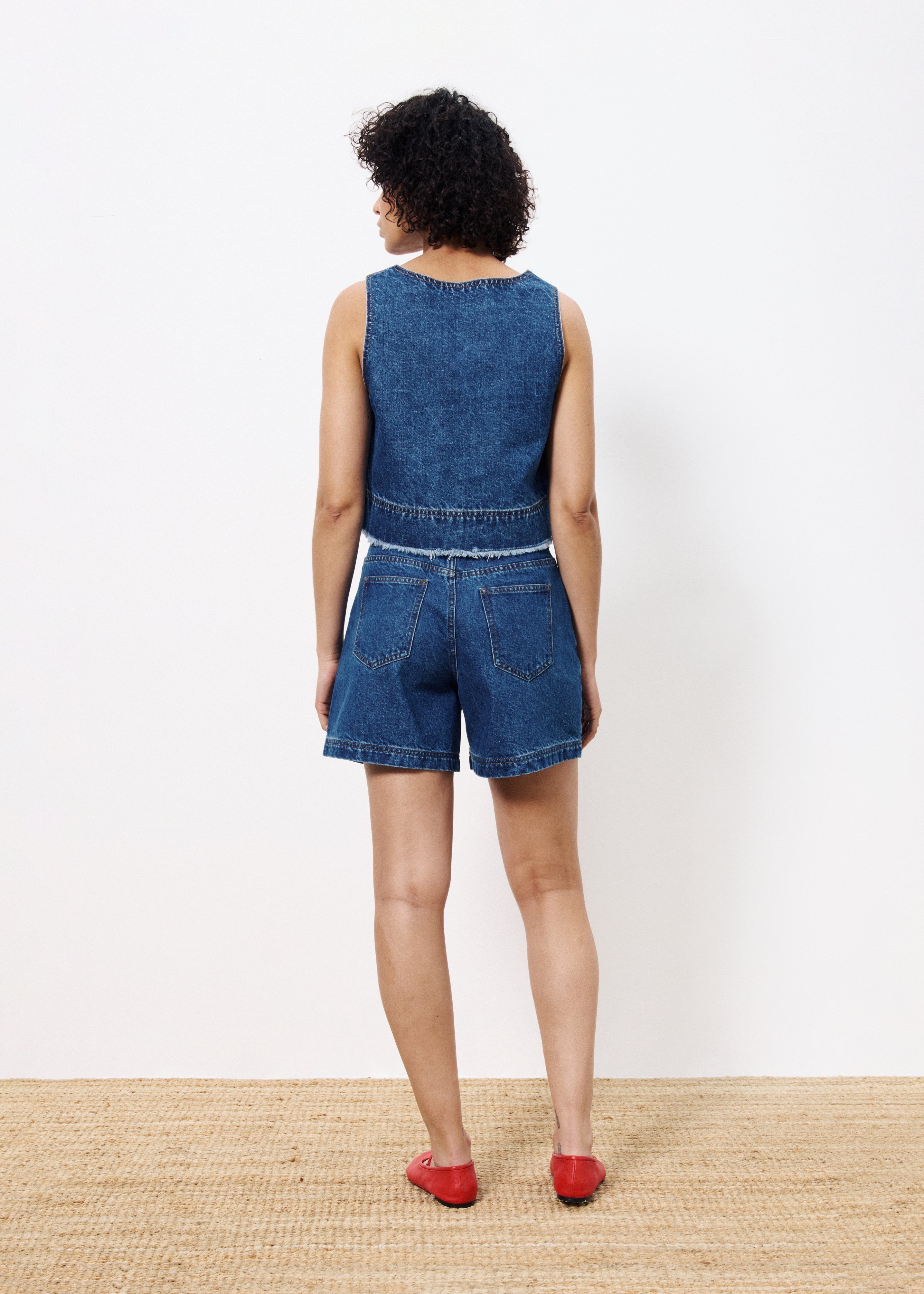 FRNCH DAFNE DENIM BLEU TOP