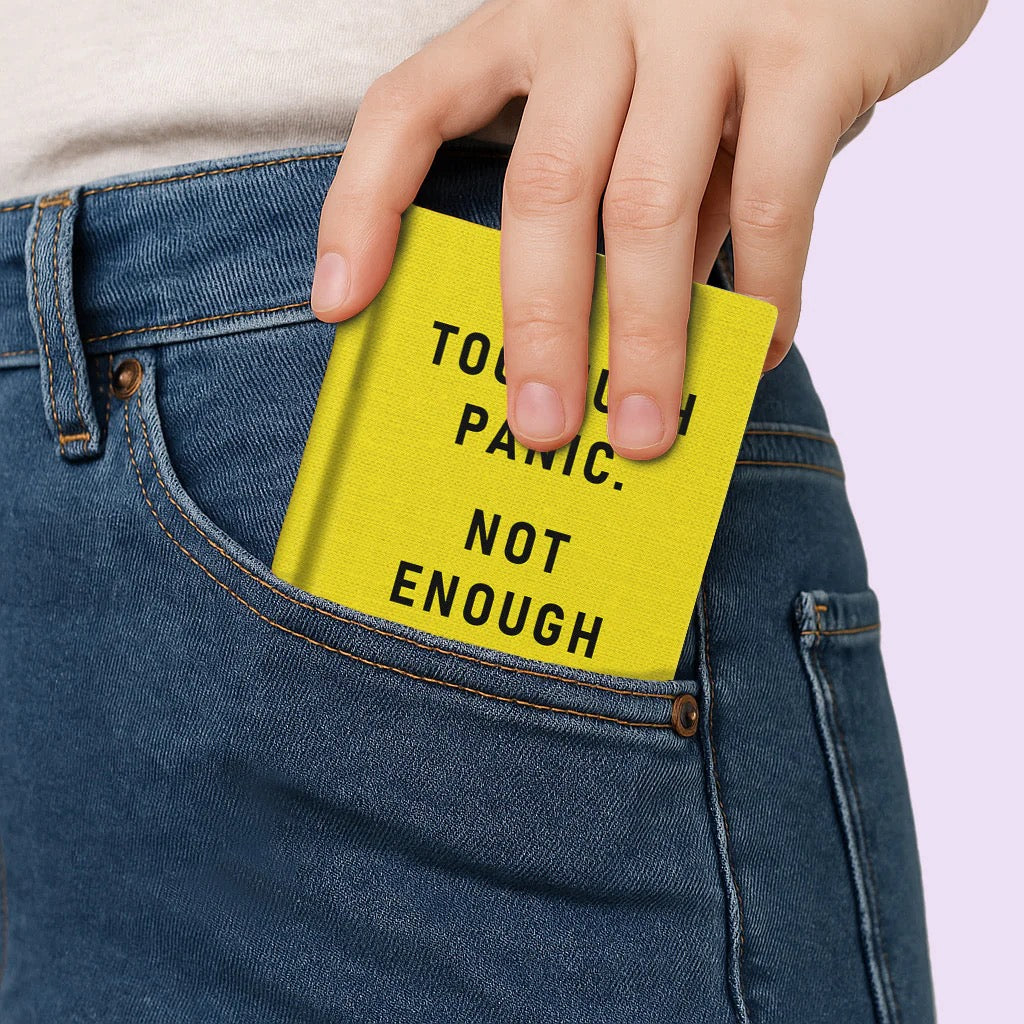 TOO MUCH PANIC Yellow MINI NOTEPAD