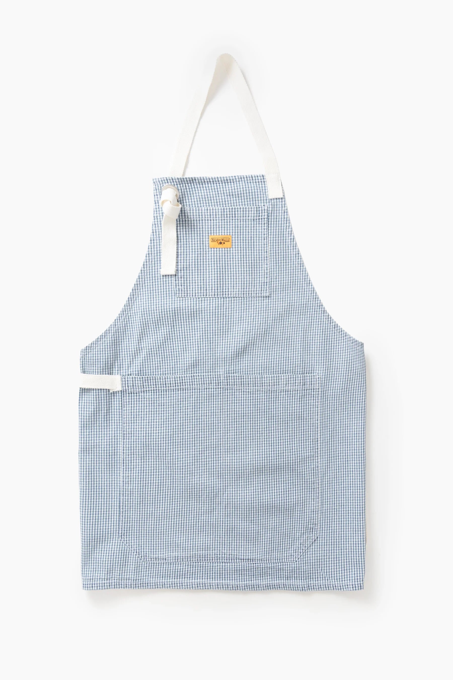 SERVICE WORKS  GINGHAM APRON Blue