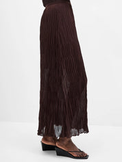 FRENCH CONNECTION SAYLOR PLEAT BITTER CHOCOLATE
