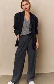 YAYA  FLUFFY WRAP S/S LIGHT GREY