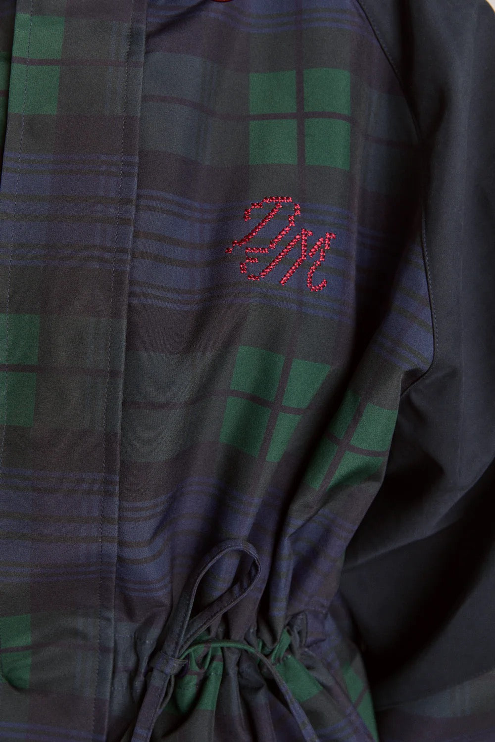 DAMSON MADDER LIU RAINCOAT NAVY CHECK