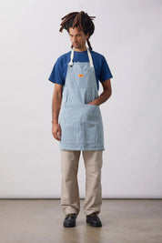 SERVICE WORKS  GINGHAM APRON Blue