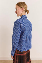 DAMSON MADDER  TALLA ROUCHED BLUE CHECK