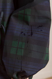 DAMSON MADDER LIU RAINCOAT NAVY CHECK
