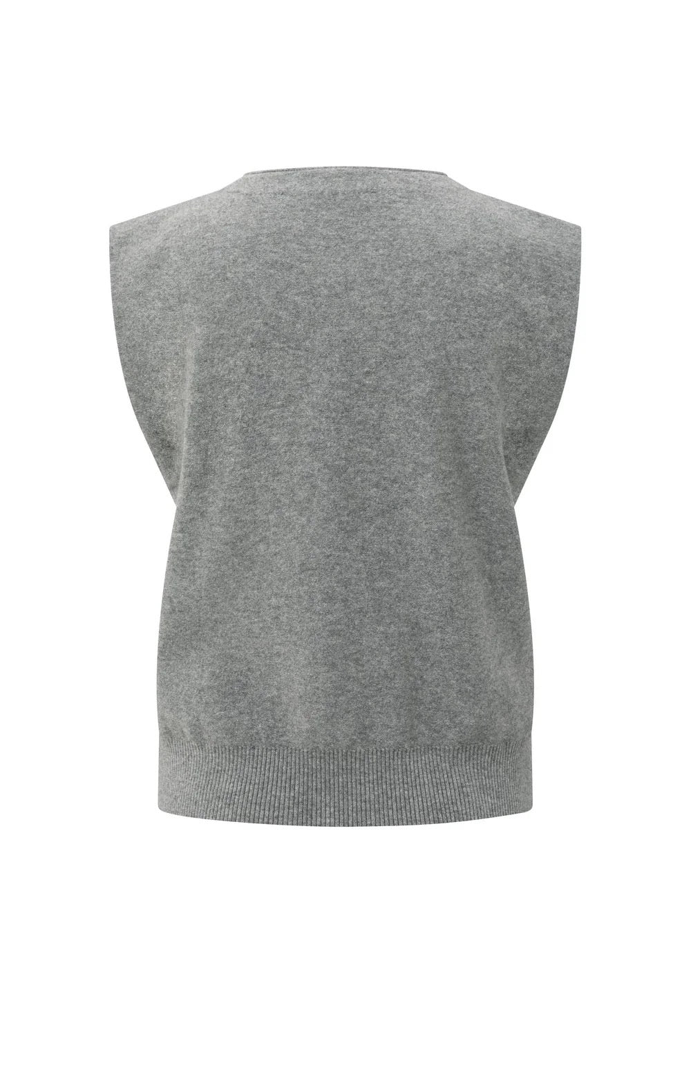 YAYA  FLUFFY WRAP S/S LIGHT GREY