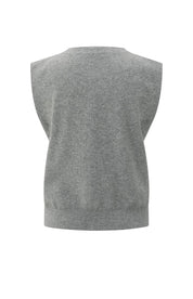 YAYA  FLUFFY WRAP S/S LIGHT GREY