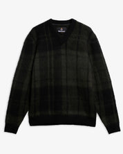 BARBOUR  HUNHAM BLACK TARTAN KNIT