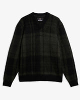 BARBOUR  HUNHAM BLACK TARTAN KNIT