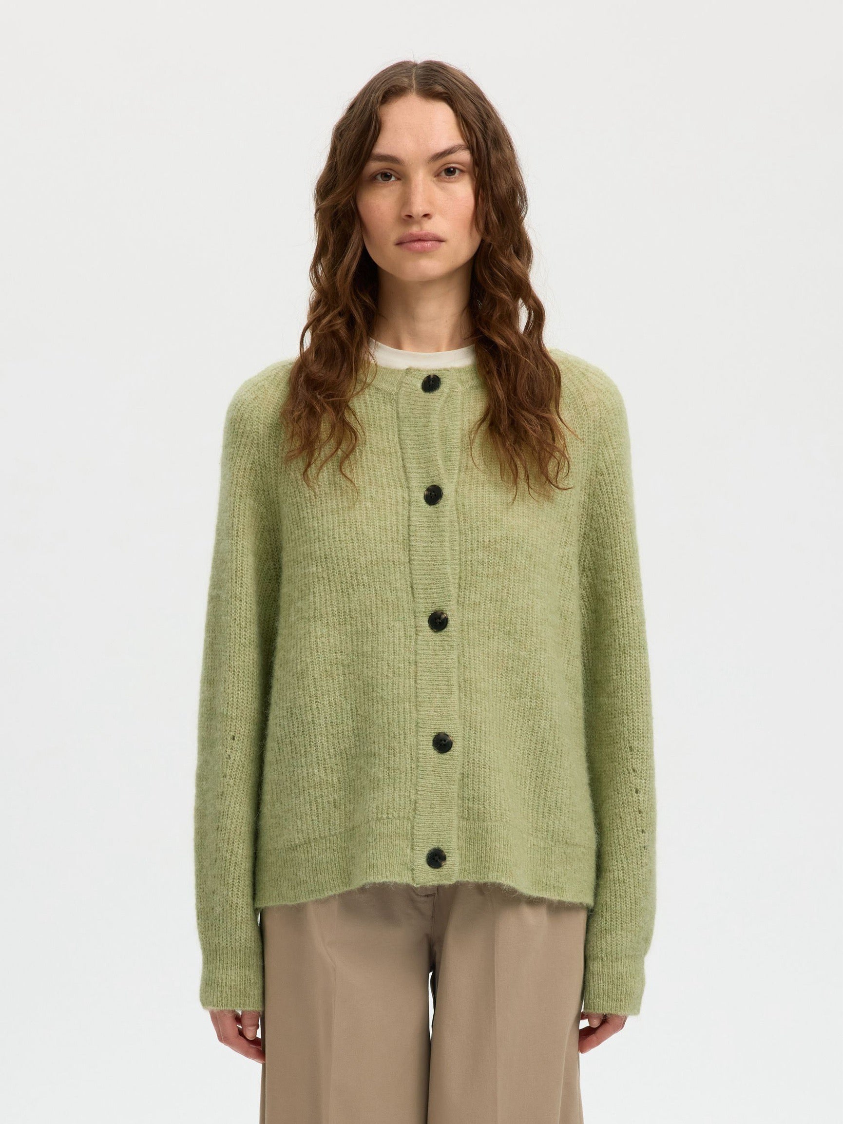 SELECTED LULU LINT/MELANGE CARDIGAN