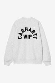 CARHARTT WIP  ARCH SCRIPT ASH HEATHER/DARK NAVY STONE WASHED