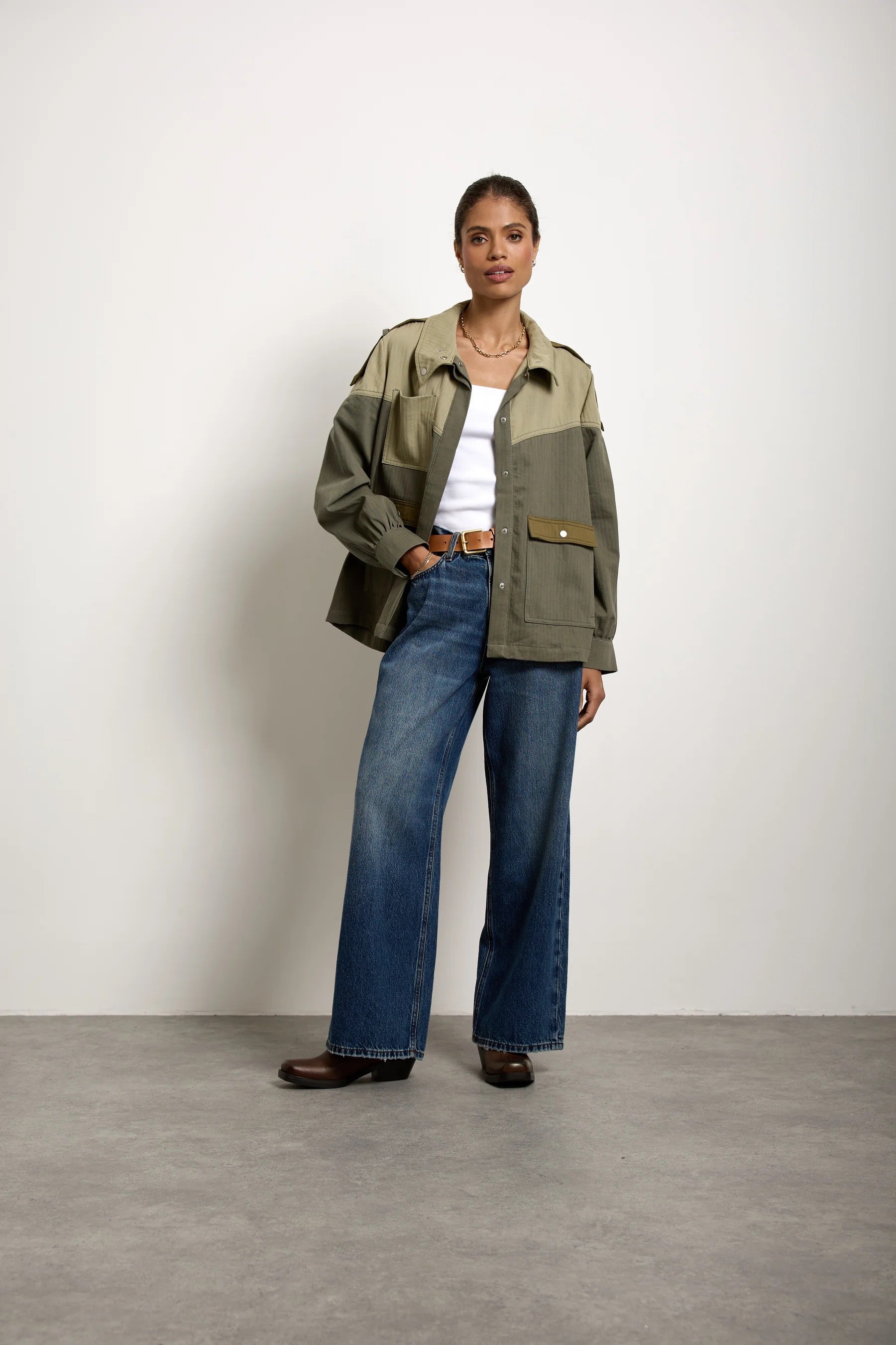 SEVENTY+MOCHI  BOWIE JACKET KHAKI