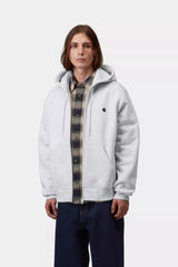 CARHARTT WIP  HOODED MACK ASH HEATHER/BLACK