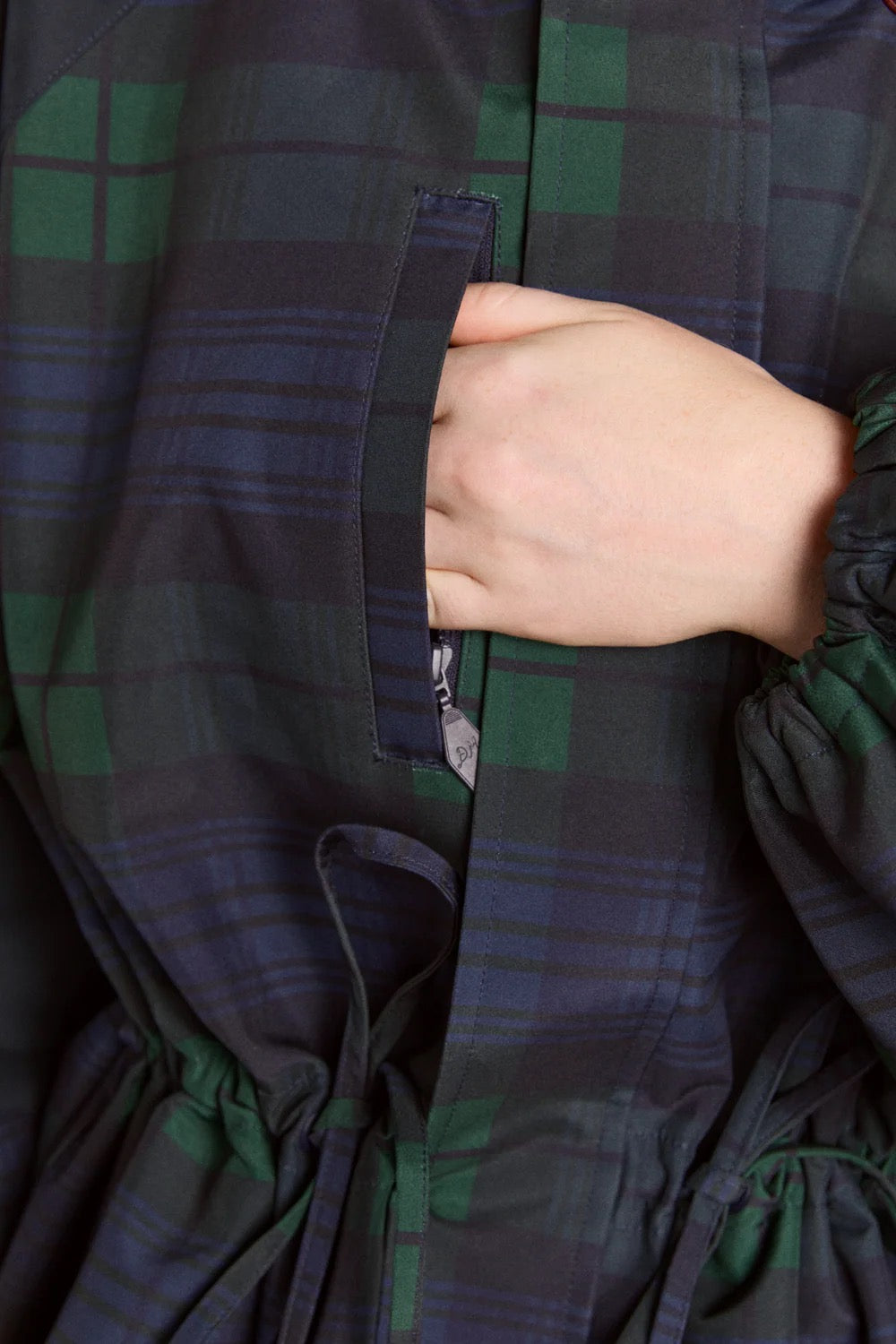 DAMSON MADDER LIU RAINCOAT NAVY CHECK