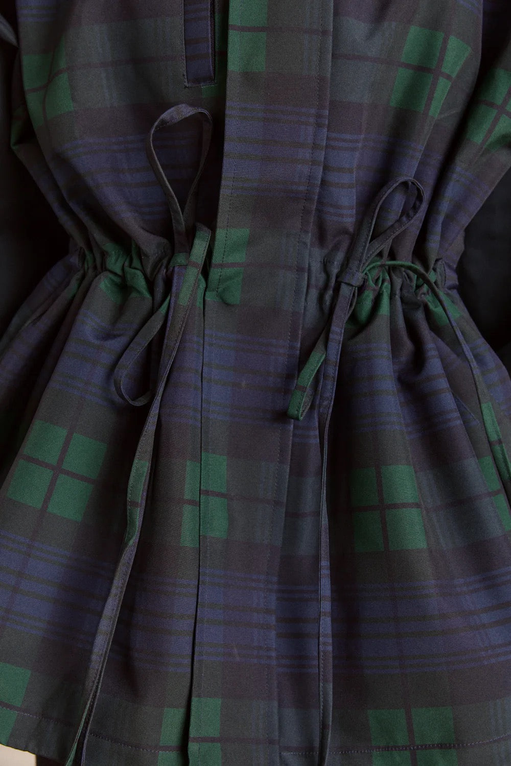DAMSON MADDER LIU RAINCOAT NAVY CHECK