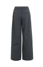 YAYA  WOVEN WIDE TRS CAT BLACK MELANGE