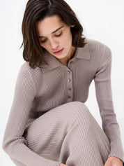 FRENCH CONNECTION  MARI L/S MIDI TAUPE NEUTRAL