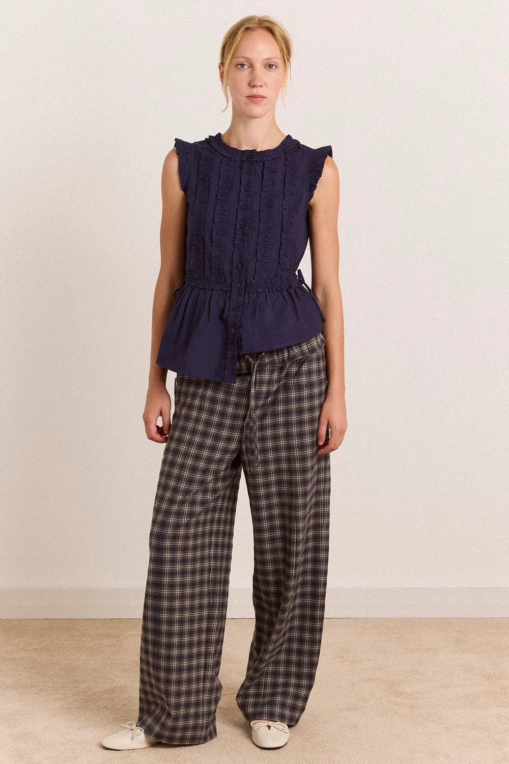 DAMSON MADDER  LEIGHTON RUFFLE NAVY