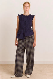 DAMSON MADDER  LEIGHTON RUFFLE NAVY
