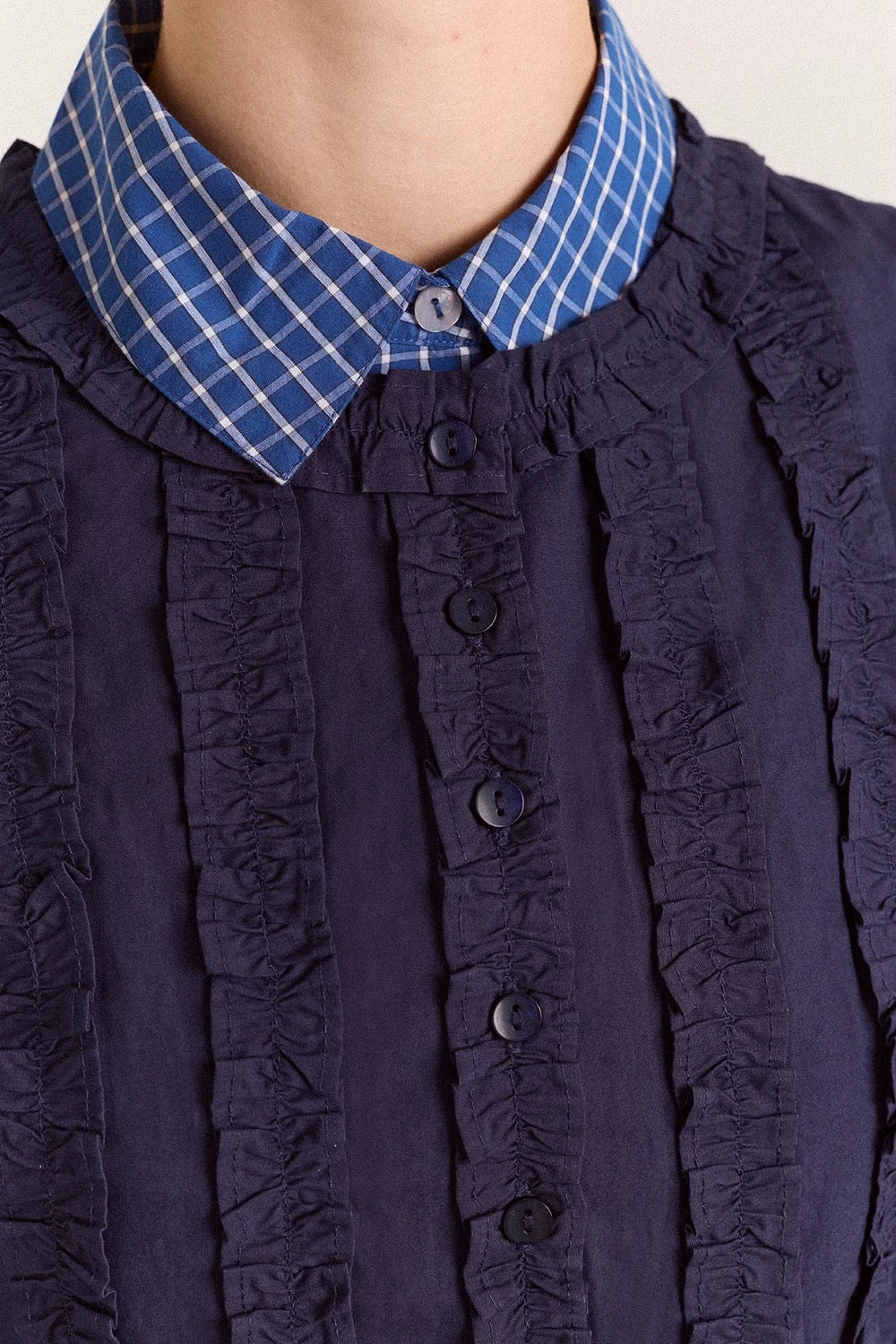 DAMSON MADDER  LEIGHTON RUFFLE NAVY