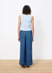 FRNCH SATINE BLEU MARINE PANT