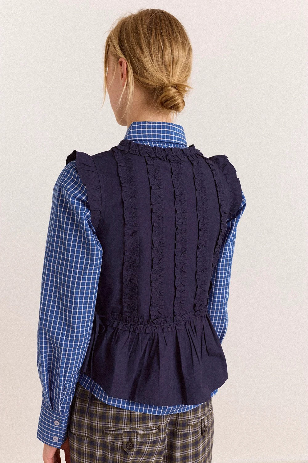 DAMSON MADDER  LEIGHTON RUFFLE NAVY