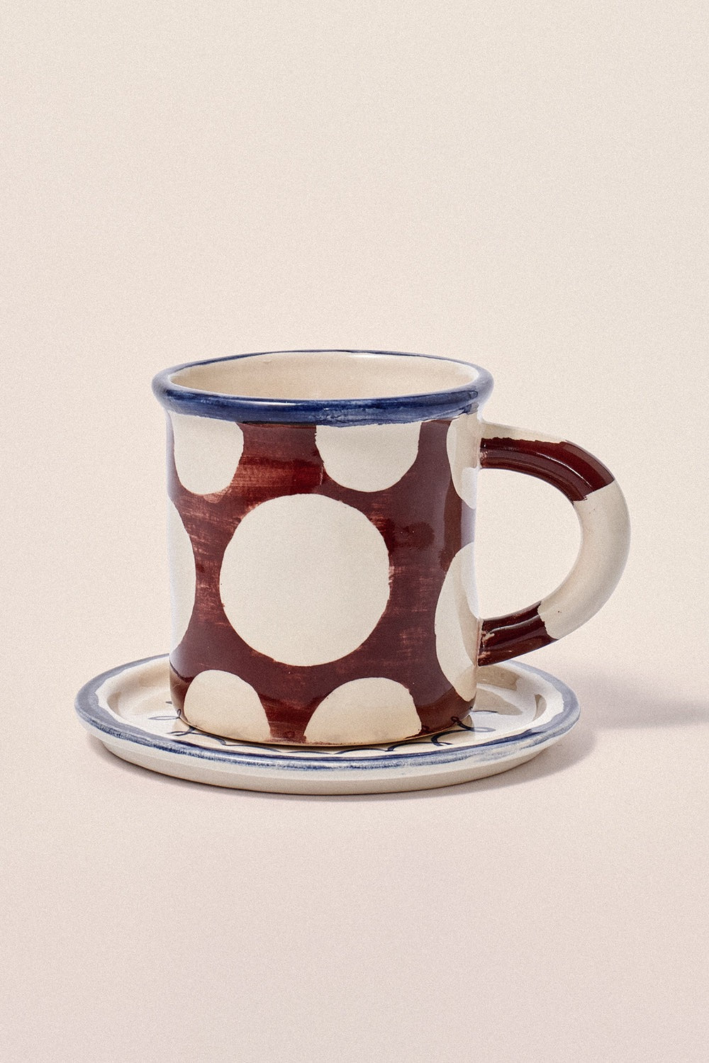 DAMSON MADDER CERAMIC CAMPING MUG LARGE SPOT