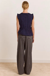 DAMSON MADDER  LEIGHTON RUFFLE NAVY
