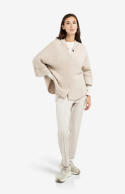 YAYA PONCHO CARIDGAN OXFORD TAN BROWN